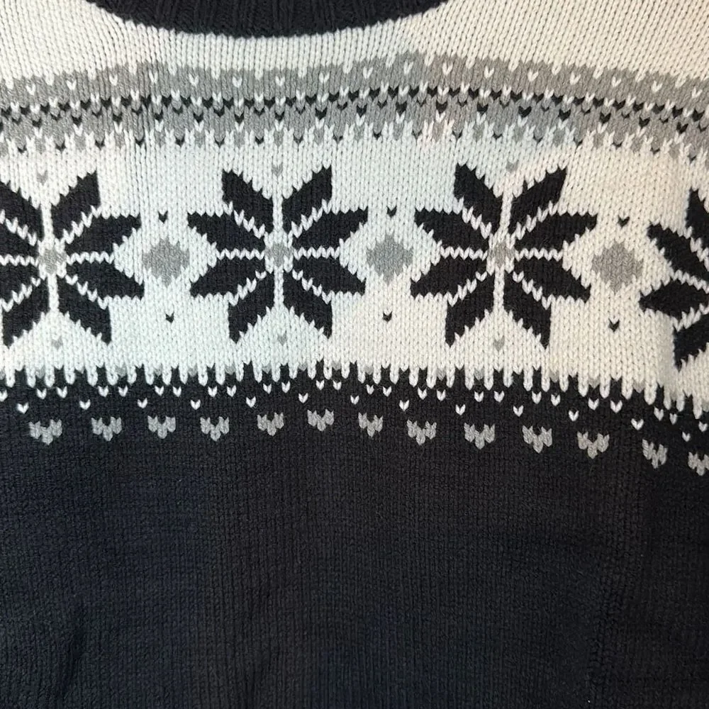 Gymboree Girls Black White Holiday Sweater‎ size Medium NEW